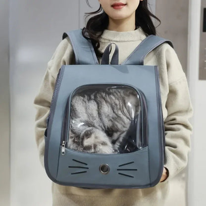 Pet Carrier Backpack – Breathable Travel Bag for Cats & Small Dogs