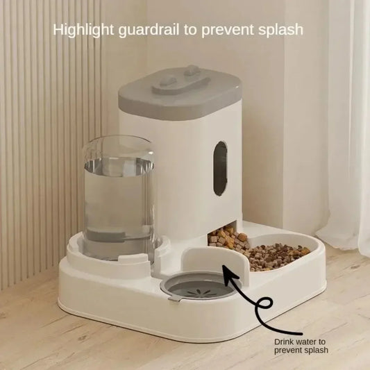 Automatic Pet Feeder with Water Dispenser – Large Capacity Food Storage Bowl for Dogs & Cats