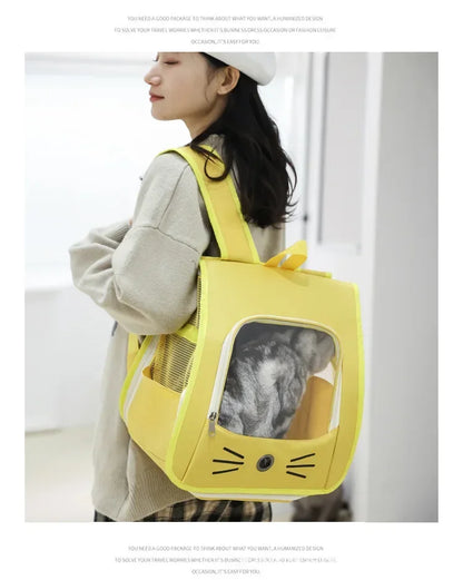 Pet Carrier Backpack – Breathable Travel Bag for Cats & Small Dogs