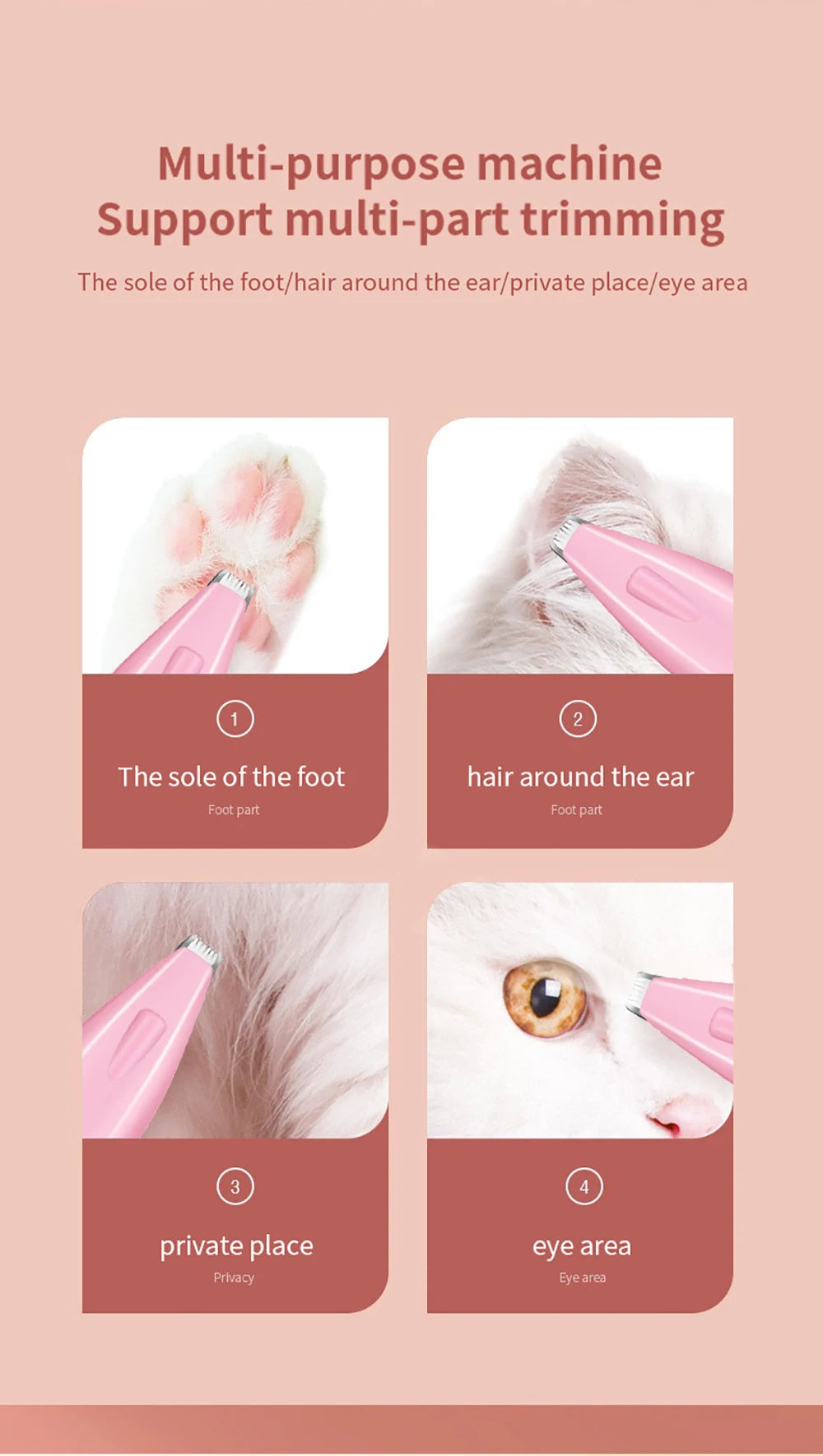 Electric Pet Hair Trimmer – Professional Grooming Cutter for Dogs & Cats