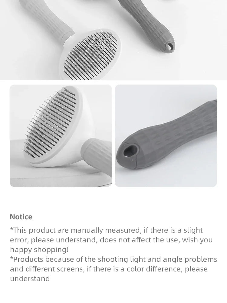 Stainless Steel Pet Hair Removal Comb – Grooming Brush for Dogs & Cats